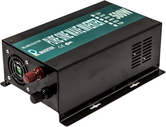 WZRELB LED Display Full Power Stable Performance 500W 24vdc to 120vac Pure Sine Inverter Power Converter, (RBP50024B1)