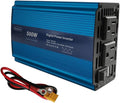 500W Pure Sine Wave Inverter Digital Power Inverter DC 12V to AC 110V, Peak Power1000W, with 2.4A Dual USB+2AC Ports Car Charger Adapter and Cigarette Lighter Plug for RV, Vehicles