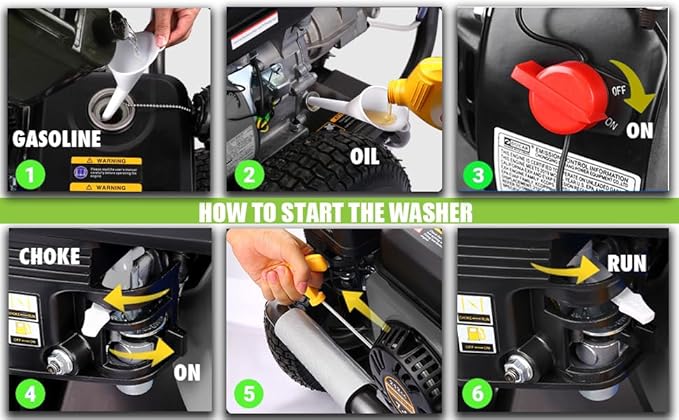 4200PSI Gas Pressure Washer 4.0GPM Gas Power Washer 212CC Gas Powered Washing Machine Commercial High Pressure Washer with 25ft Hose&5 Nozzles for Patio Garden Yard Vehicle,EPA/CARB/ETL (Black)