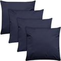 Covers & All Premium Square Throw Pillow Inserts with Covers Set of 4, 16 x 16 Inches Navy Blue, Decorative Cushions for Couch Sofa Home Decor Office Travel UV Resistant Waterproof Soft Cushions