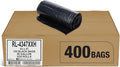 Aluf Plastics T-Tough Roll Pack Low Density Repro Blend Star Seal Coreless Rolls Bag, 56 Gallon Capacity, 47" Length x 43" Width, XXH Strength, Black (Pack of 400)