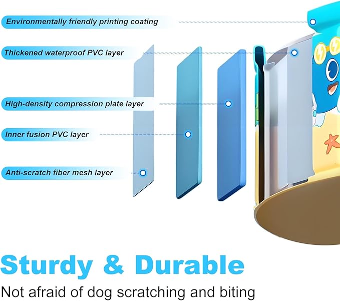 Foldable Swimming Pool for Kids 79"x18" Hard Plastic Portable Dog Pool Anti-Slip Collapsible Pets Bathtub Kiddie Pool Indoor Outdoor Backyard (JellieMons 79'')