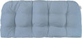 RSH DECOR Sunbrella Tufted Wicker Loveseat Cushion | 44” x 22" | Water and Fade-Resistant Performance Fabric | Outdoor Settee Cushion for Patio Furniture | Made in USA (Canvas Air Blue)