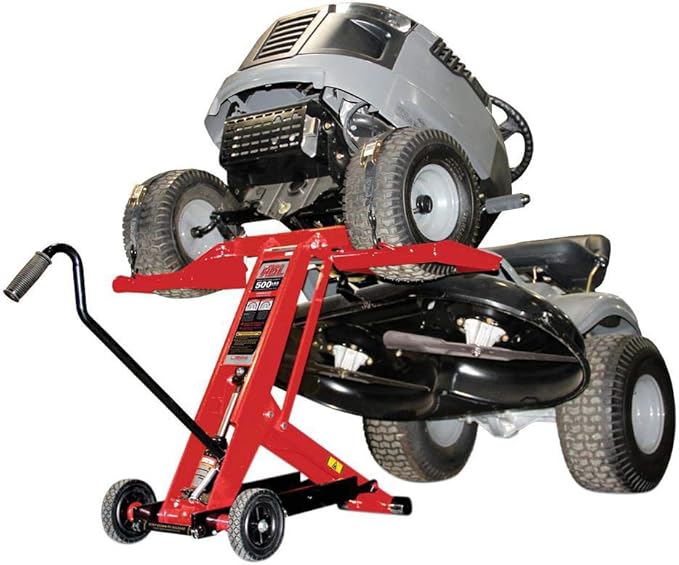 MoJack HDL 500 NO 45501-OP Hydraulic Cylinder Lift Jack for Zero Turn Radius Riding Lawn Mower Maintenance and Repair, 500lb Lifting Capacity with Locking Bar for Added Safety