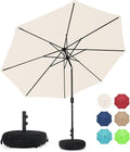 Sundale Outdoor 11 ft Patio Umbrella with Sand Bag Umbrella Base Included, Outdoor Umbrella with Tilt and Crank, Beige