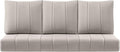Luxury 24x24x6 Inch Kitty Patio Couch Cushions Set of 3 - Memory Foam Deep Seat Water-Resistant Patio Cushion for Dining Rocking Swivel Chairs Loveseat 3-Seater Sectional Sofa - Beige