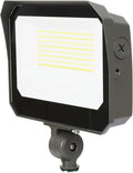 LAMPHOME LED Flood Lights Outdoor 35/60/80W and 3000/4000/5000K Adjustable 10400Lm,Dusk-to-Dawn Sensor o Dawn Flood Light for Yard, Garage, Garden,UL Listed,Includes Include Yoke Mount