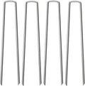 200 Pack 12" Garden Stakes Pins,Heavy Duty Garden Landscape Staples Stakes Pins Galvanized Landscape Fabric Staples Sod Ground Staple for Anchoring Weed Barrier Fabric