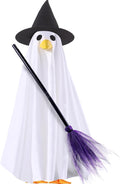DIYDEC Halloween Ghost Goose Outfit Lawn Porch Goose Clothes Fall Halloween Goose Costume for 23" Geese Outdoor Patio Yard Lawn Decoration