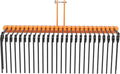 72" Durable Powder Coated, Steel Pine Grass Rake, Steel Spring Landscape Rake, Cat 0 Cat 1 Attaches to Tractor, 3-Point Hitch, Black + Orange