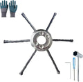 Weed Eater Trimmer Head w/Install Kit - Universal 9" Weed Eater Attachments，Steel Wire Weed Wacker Blade(6 Blades, 1" Mount) for Stihl, Husqvarna, Echo