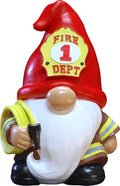 Spoontiques - Decorative Garden Statue - Colorful Home Décor for Indoor or Outdoor Use - Patio Decoration - Garden Accessory - Fireman Gnome
