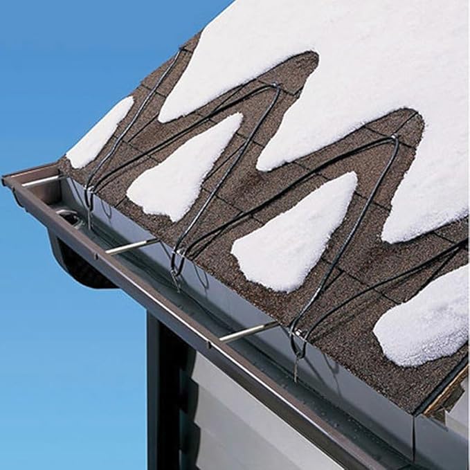 Clear Power 100ft Roof & Gutter Deicing Kit, 500W, 2ft 18/3 SJTW Power Cord w/Power Indicator Light, CPRH004