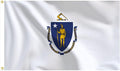Bradford Massachusetts Flag 3x5 ft Outdoor, Double Sided MA State Flag 3 Layer, Vivid Color MA Flag with 2 Brass Grommets for House Room Decoration