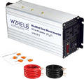 WZRELB 1200W Power Inverter 24V DC to 110V 120V AC,2400W Peak Modified Sine Wave Car Inverter with LED Display,Dual AC Outlets,Soft Starter,Off-Grid Power Converter with High Efficiency up to 90%