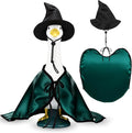 Vinsot Halloween Outdoor Porch Geese Outfit, 23" Patio Yard Porch Desk Goose Coat, Lawn Goose Accessories(Blackish Green, Velvet,Velvet)