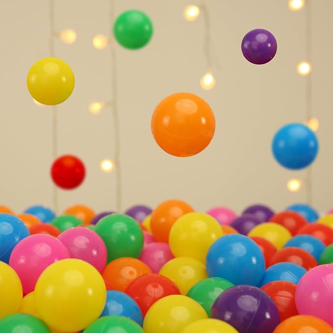 TRENDPLAY Plastic Balls for Ball Pits 2.2 Inch, Pack of 50 100 200 500 Hollow Balls, Perfect for Toddler Baby Pools,Party,Festival Decoration