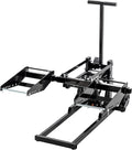 Heavy Duty Lawn Mower Lift Jack 550lbs Capacity Riding Mower Lift with Safety Lock& Non-Slip Wheels Lawn Tractor Lift Adjustable Wheel Span Suitable for Tractors and Zero Turn Lawn Mowers