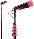 24ft Water Fed Pole Kit,Window Cleaning Poles,Water Fed Cleaning Brush,Aluminum Outdoor Window Cleaner,Extendable Telescopic Pole Water Fed Brush Spray Washer for Window Glass/Solar Panel