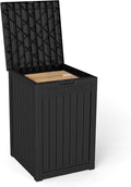 48 Gallon Large Package Delivery Box,Storage Box with Lockable Secure,Double-Wall Resin Outdoor Package Delivery and Waterproof Deck Box for Porch, Curbside (Black)