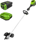 Greenworks 60V 8" Brushless Cordless Edger, 2.0 Ah Battery and Charger Included