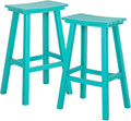 nalone 29 Inch Outdoor Bar Stools Set of 2, HDPE Bar Chairs with Footrest, Weather Resistant Barstools Outside Counter Height Stools for Patio, Kitchen, Yard (Aruba, 29'' Barstools Set of 2)