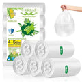 OKKEAI 4-5 Gallon Trash Bags Small Garbage Bags Bathroom Trash Can Bags150 Counts Wastebasket Liners for Office Kitchen,White,Fits 15-20 Liter Bins