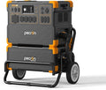 pecron E3600LFP Portable Power Station 3072Wh with Extended Battery Trolley Kit, Expandable to 15360Wh, 5x3600W AC Outlets LiFePO4 Battery Backup Solar Generator for RV, Camping, CPAP