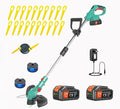 Weed Wacker Cordless,21V Electric Weed Cordless Eater Battery Powered with 2 x 4.0Ah Batteries, Edgers for landscaping/Electric Grass Trimmer/Garden Tools, Adjustable Control Lever