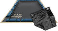 Buffalo Blizzard Economy 16 ft x 24 ft Rectangular Winter Pool Cover | Black/Blue | Closing Inground Swimming Pools | Easy to Install | Heavy Duty, Cold & UV Resistant | Shields from Seasonal Debris