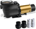 Dual Voltage Above Ground Pool Pump,2.0HP-115/230V In/Pool Pump, Self-priming Swimming Pool Water Circulation Pumps with 1.25" & 1.5“ NPT Unions