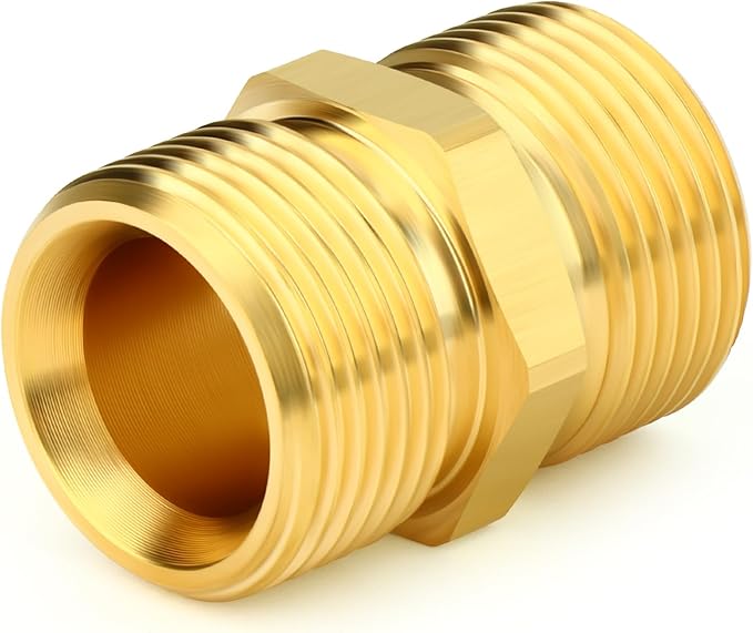 GASHER 5Pcs Brass M22 Pressure Washer Fitting,M22-14mm Male x M22-14mm Male Thread Fittings,For Pressure Washer Hose