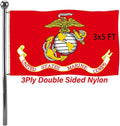 Jayus US Marine Corps Military Flags 3x5 Outdoor - 320D Heavy Duty Nylon Double Sided USMC Army Flag Banner with 2 Grommets