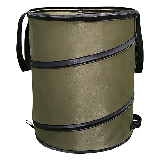 Camping Trash Can, Pop-Up Trash Can/Recycle Bin, Car Garbage Can,Reusable Outdoor Trash Garden Yard Trash Bag Foldable Camping Recycling Bin (Green10gallons)