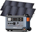 OSCAL PowerMax 6000 Solar Generator, 3600Wh/6000W Power Station with 2x200W Solar Panels, 120V/240V Split Phase Voltage AC Outlets (9000W Peak), 2400W Solar Charging,Emergency for Home,Battery Backup