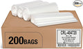 Aluf Plastics 45 Gallon 2.0 MIL Clear Garbage Bags - 40" x 46" - Pack of 200 - For Contractor, Industrial, Healthcare, & Municipal