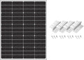 Newpowa 10BB Cell 200W Monocrystalline 200 Watt 12V Solar Panel and a Set of Z Brackets High Efficiency Mono Module RV Marine Boat Off Grid