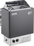 VEVOR Sauna Heater, 3KW 220V Electric Sauna Stove, Steam Bath Sauna Heater with Built-in Controls, 3h Timer and Adjustable Temp for Max. 70-141 Cubic Feet, Home Hotel Spa Shower Use