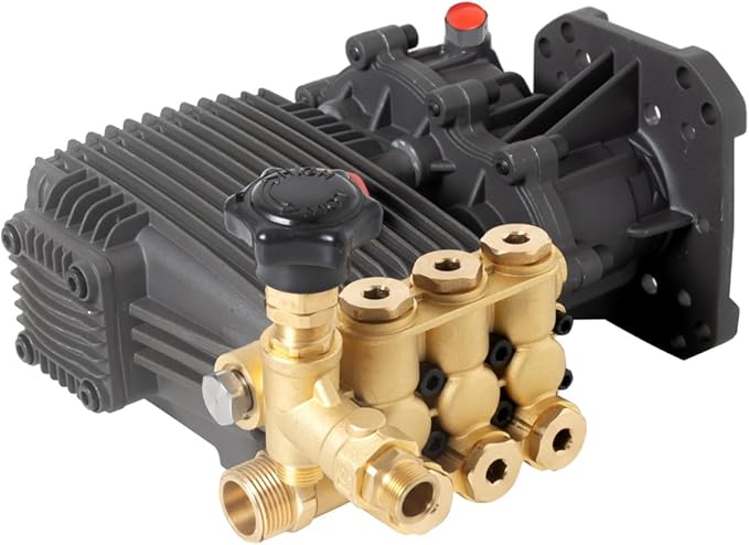 Canpump CT 1510 GB Pressure Washer Pump with Gearbox – 1500 PSI, 8.5 GPM, 1″ Shaft, Horizontal, Triplex – High Flow Pump for Fleet, Farm, Industrial Cleaning – For 13 HP Gas Engines