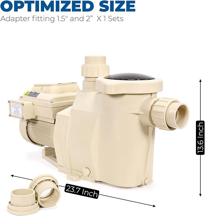 XtremepowerUS Variable Speed Swimming Pool Pump High-Flo Inground Spa Pool (1.5HP)