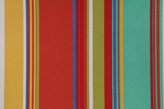 RSH Décor Set of 4 Lumbar Throw Pillows – 26” x 16” Indoor/Outdoor Decorative Cushions, Reversible, All-Weather Polyester Fabric, UV & Fade Resistant Accent Pillows (Bright Colorful Stripe)