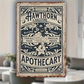 Hawthorne & Hagsitone Apothecary Metal Tin Sign - 12x8 Inch Vintage Retro Wall Decor, Antique Pharmacy Iron Plaque, Multipurpose Wall Hanging for Home, Magic Herbs & Potions Theme