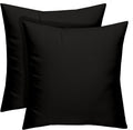 RSH DECOR: Square Throw Pillows Set of 2 | 24” x 24” | All-Weather Spun Fabric | Water and Fade-Resistant | Outdoor Accent Pillows for Patio Furniture | Black