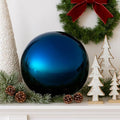 Lulu Decor, 12 Stainless Steel Gazing Ball, Shiny Garden Decoration (Blue)