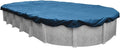 Robelle 16 x 25 ft Blue Winter Oval Pool Cover for Above Ground Pools, 4 ft Overlap (20 x 29 ft Cover Size), Solid 7 x 7 Scrim, 2.2 oz/yd2, 8-Year Warranty, Style: 461625-4K