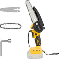 Mini Chainsaw Cordless Fit for DeWalt Battery 20V, 6-Inch & 4-Inch 2-in-1 Electric Chainsaw with Auto Oiling, 5m/s Chain Speed & Safety Lock, Lightweight for Branch Pruning, Tree Trimming (NO Battery)