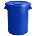 PRO&Family Trash can with Lid (Blue, 32 Gallon)