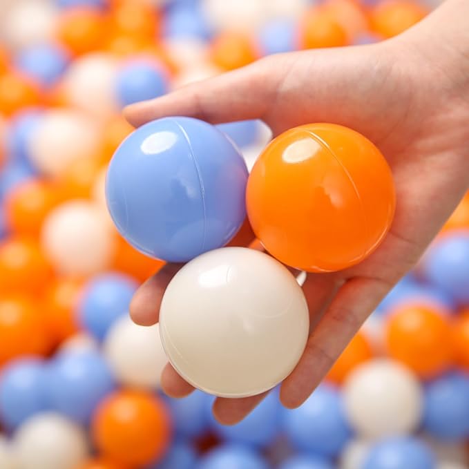 TRENDPLAY Plastic Balls for Ball Pits 2.2 Inch, Pack of 50 100 200 500 Hollow Balls, Perfect for Toddler Baby Pools,Party,Festival Decoration
