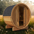 Sauna Barrel, Ergo-Series Backyard Sauna Barrel (Sauna Heater & Sauna Stones Included) (Model E6W)