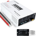 LVYUAN 5000 Watt Power Inverter 12V to 110V 120V DC to AC Converter with 4 AC Outlets, LCD Display, USB Charge Port, Remote Control for Home RV Vehicle Outdoor Camping Car Power Inverter